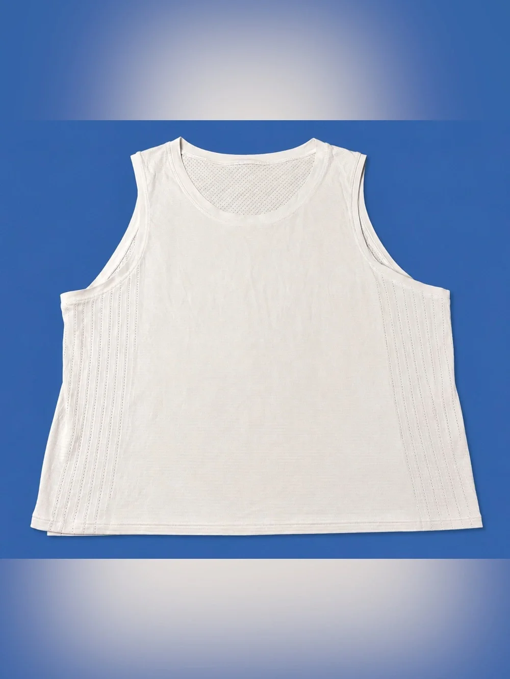 Lululemon White Mesh Sleeveless Athletic Tank Top Women’s Size 12